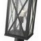 Z-Lite Brookside 1 Light Outdoor Pier Mounted Fixture, Black And Clear Seedy 583PHBR-533PM-BK - alternate 4